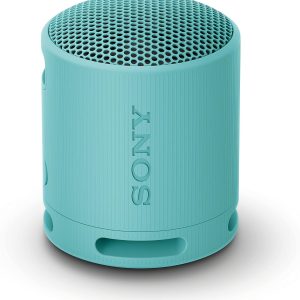 Sony SRS-XB100 Wireless Bluetooth Portable Lightweight Super-Compact Travel Speaker, Extra-Durable IP67 Waterproof & Dustproof, 16 Hour Battery, Versatile Strap, and Hands-free Calling, Blue NEW