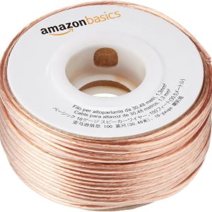 Amazon Basics 16-Gauge Speaker Wire Cable, 100 Feet, Bronze