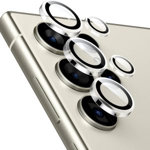 ESR for Samsung Galaxy S24 Ultra Camera Lens Protector, Individual Lens Protectors, Scratch-Resistant Ultra-Thin Tempered Glass with Aluminum Edging, Galaxy S24 Ultra Case Friendly, 1 Set, Clear