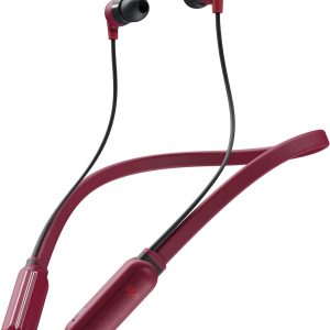Skullcandy Ink’d+ In-Ear Wireless Earbuds, 8 Hr Battery, Microphone, Works with iPhone Android and Bluetooth Devices – Red