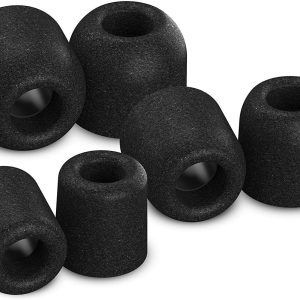 Comply T-500 Memory Foam Replacement Earbud Tips For KZ ZS10, ZSN, AS10, ZSX, STARFIELD, FH7, FIIO, MOONDROP And More Earphones (Assorted), Black, Small/Medium/Large, 3 Pairs