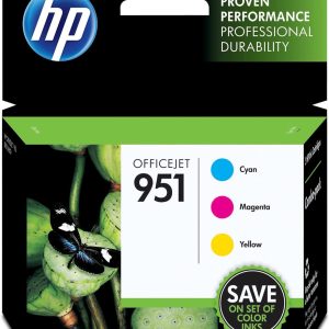 HP 951 Cyan, Magenta, Yellow Ink Cartridges | Works with HP OfficeJet 8600, HP OfficeJet Pro 251dw, 276dw, 8100, 8610, 8620, 8630 Series | Eligible for Instant Ink | CR314FN, Combo 3-Pack