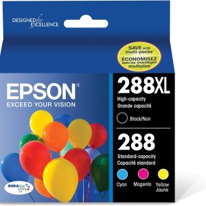 EPSON 288 DURABrite Ultra Ink High Capacity Black & Standard Color Cartridge Combo Pack (T288XL-BCS) Works with Expression XP-330, XP-430, XP-434, XP-340, XP-440, XP-446