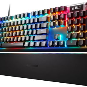 SteelSeries Apex Pro HyperMagnetic Gaming Keyboard — Adjustable Actuation — OLED Screen — RGB – USB Passthrough​