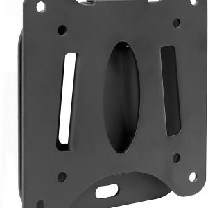 Mount-It! Low Profile Fixed TV Wall Mount for Small Televisions Computer Monitors, Fits 13″ to 27″, Quick Disconnect, 60 Lbs Capacity, VESA 75×75 mm and 100×100 mm, Black