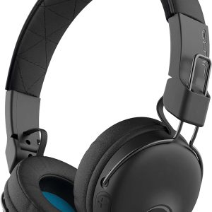 JLab Studio Bluetooth Wireless On-Ear Headphones, 30+ Hour Bluetooth 5 Playtime, EQ3 Sound, Ultra-Plush Faux Leather & Cloud Foam Cushions, Track and Volume Controls, Black
