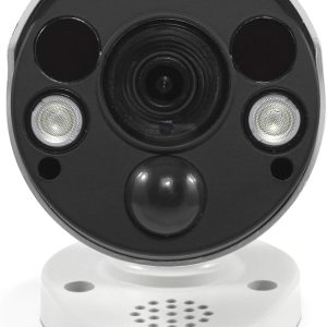 Swann Home Security Camera, POE Cat5e NVR 4K HD Video, Indoor or Outdoor Wired Surveillance CCTV, Color Night Vision, Heat Motion Detection, LED Lights, Metal Housing, Face Recognition, 2-Way Talk