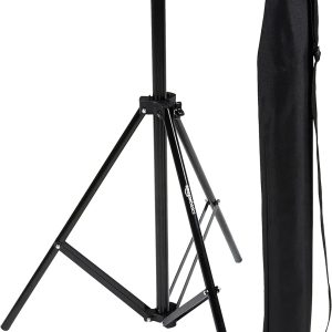 Amazon Basics Aluminum Light Photography Tripod Stand with Case – Pack of 2, 2.8 – 6.7 Feet, 3.66 Pounds, Black