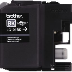 Brother Genuine Standard Yield Black Ink Cartridge, LC101BK, Replacement Black Ink, Page Yield Upto 300 Pages, LC101