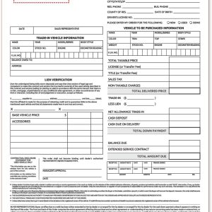 NextDayLabels – Used Vehicle Automotive Bill of Sale Purchase Agreement (2 Part)
