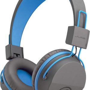 JLab JBuddies Studio On-Ear Kids Wired Headphones, Toddler Headphones, Kid Safe, Studio Volume Safe, Volume Limiter, Folding, Adjustable, Noise Isolation, with Mic (Graphite/Blue)