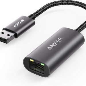 Anker USB 3.0 to Ethernet Adapter, PowerExpand USB 3.0 to Gigabit Ethernet Adapter, Aluminum Portable USB-A Adapter Compatible for MacBook Pro 2015, MacBook Air 2017, and More