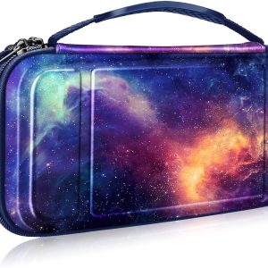 Fintie Carrying Case for Nintendo Switch OLED Model 2021/Switch 2017, [Shockproof] Hard Shell Protective Cover Travel Bag w/10 Game Card Slots for Switch Console Joy-Con & Accessories