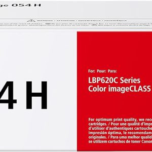Canon Genuine Toner, Cartridge 054 Black, High Capacity (3028C001) 1 Pack Color imageCLASS MF641Cdw, MF642Cdw, MF644Cdw, LBP622Cdw Laser Printer, Black High Capacity