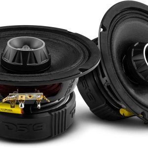 DS18 PRO-ZT6 6.5-Inch 2 Way Pro Audio Midrange Speakers with Built-in Bullet Tweeter 4-Ohms 450W Max 225W RMS Water Resistant – Black Metal Mesh Grill Included (1 Speaker)