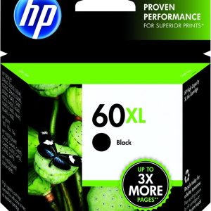 HP 60XL Black High-yield Ink Cartridge | Works with DeskJet D1660, D2500, D2600, D5560, F2400, F4200, F4400, F4580; ENVY 100, 110, 120; PhotoSmart C4600, C4700, D110a Series | CC641WN