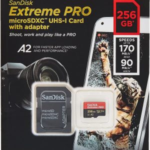 SanDisk Extreme Pro Micro SDXC UHS-I U3 A2 V30 Memory Card (256GB)