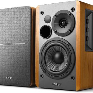 Edifier R1280DB Powered Bluetooth Bookshelf Speakers – Optical Input – Wireless Studio Monitors – 4 Inch Near Field Speaker – 42w RMS – Wood Grain