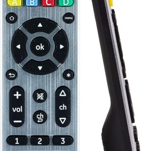 GE Universal Remote Control, Samsung TV Remote, Universal TV Remote for Roku TV, Vizio, LG, Sony, Sharp, Apple TV, TCL, Panasonic, Smart TVs, Streaming Players, Blu-ray, DVD, 4-Device, Silver, 33709