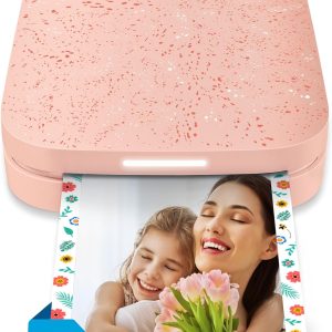 HP Sprocket Portable 2×3″ Instant Color Photo Printer (Blush) Print Pictures on Zink Sticky-Backed Paper from your iOS & Android Device.