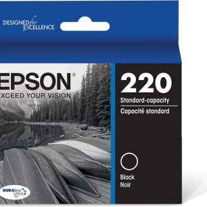 EPSON 220 DURABrite Ultra Ink Standard Capacity Black Cartridge (T220120-S) Works with WorkForce WF-2630, WF-2650, WF-2660, WF-2750, WF-2760, Expression XP-320, XP-420, XP-424