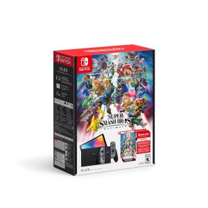 Nintendo Switch™ – OLED Model Super Smash Bros.™ Ultimate Bundle (Full Game Download + 3 Mo. Nintendo Switch Online Membership Included)