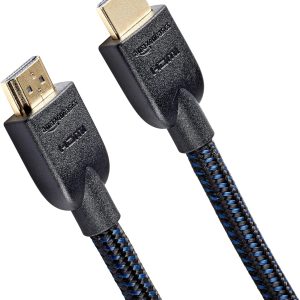 Amazon Basics High-Speed HDMI Cable (18Gbps, 4K/60Hz) – 10 Feet, Nylon-Braided for Television