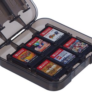 Amazon Basics Game Storage Case for 24 Nintendo Switch Games – 3.4 x 3.4 x 1 Inches, Black