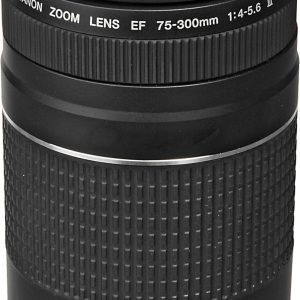 Canon EF 75-300mm f/4-5.6 III Telephoto Zoom Lens for Canon SLR Cameras, 6473A003 (Renewed)