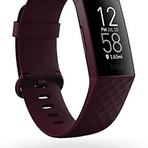 Fitbit Charge 4 Fitness and Activity Tracker with Built-in GPS, Heart Rate, Sleep & Swim Tracking, Rosewood/Rosewood, One Size (S &L Bands Included)