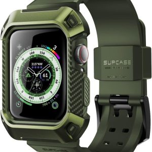 SUPCASE [Unicorn Beetle Pro] Designed for Apple Watch Series 9/8/7/6/SE/5/4 [45/44mm], Rugged Protective Case with Strap Bands (DarkGreen)