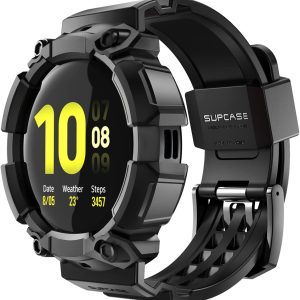 SUPCASE [Unicorn Beetle Pro] Series Case for Galaxy Watch Active 2/Galaxy Watch Active [40mm], Rugged Protective Case with Strap Bands for Galaxy Watch Active/Active 2 [40mm] 2019 Release (Black)