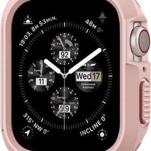 Spigen Rugged Armor Protector Designed for Apple Watch Case Series 9/8/SE2/7/6/SE/5/4 41mm/40mm – Rose Gold