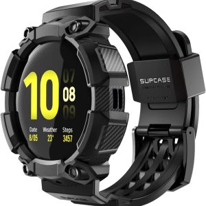 SUPCASE [Unicorn Beetle Pro] Series Case for Galaxy Watch Active 2, Rugged Protective Case with Strap Bands for Galaxy Watch Active 2 [44mm] 2019 Release (Black)