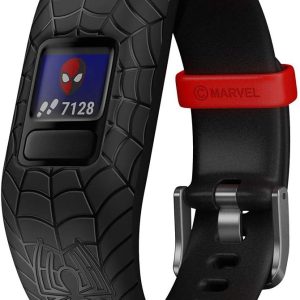 Garmin vivofit jr. 2, Kids Fitness/Activity Tracker, 1-Year Battery Life, Adjustable Band, Marvel Spider-Man, Black