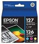 EPSON 127 DURABrite Ultra Ink Black & Color Combo Pack For NX-530, NX-625, WF-3520, WF-3530, WF-3540, WF-545, WF-60, WF-630, WF-633, WF-635, WF-645, WF-7010, WF-7510, WF-7520, WF-840, WF-845