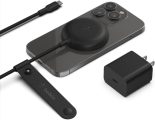 Belkin 7.5W Magnetic Portable Wireless Charger Pad – 6.6ft Cable – MagSafe Compatible – Power Supply Included – Black