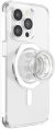 PopSockets Phone Grip Compatible with MagSafe, Adapter Ring for MagSafe Included, Phone Holder, Wireless Charging Compatible – Clear