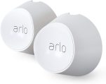 Arlo Magnetic Wall Mounts – Arlo Certified Accessory, Indoor or Outdoor Use, Works with Arlo Pro 5S 2K, Pro 4, Pro 3, Ultra 2, and Ultra Cameras, White – VMA5000, 2 Count (Pack of 1)