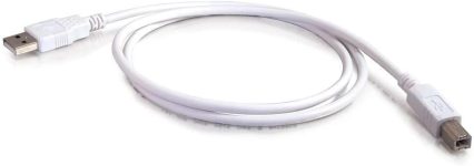C2G 13172 USB 2.0 A to B USB Cable, 6.56 Feet (2 Meters), White