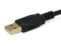 Monoprice USB-A Male to USB-B Male 2.0 Cable – 28/24AWG, Shielded, Gold Plated, 15 Feet, Black