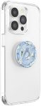 PopSockets Plant-Based Phone Grip with Expanding Kickstand, Eco-Friendly PopSockets for Phone – Translucent Blue Fields