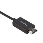 Amazon Basics Premium Aluminum USB-C to HDMI Cable Adapter (Thunderbolt 3 Compatible) 4K@60Hz, 3-Foot, Black