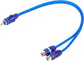Skar Audio 1-Male to 2-Female RCA Y-Adapter (12-inches) Interconnect Cable – SKARRCA-1M2F