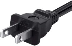 6ft 18AWG AC Power Cord Cable w/o Polarized, 10A (NEMA 1-15P to IEC-320-C7)