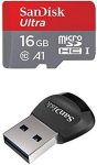 [Older Version] SanDisk 16GB Ultra microSDHC UHS-I Memory Card with Adapter – 98MB/s, C10, U1, Full HD, A1, Micro SD Card – SDSQUAR-016G-GN6MA