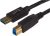 Amazon Basics USB-A to USB-B 3.0 Cable, 4.8Gbps High-Speed with Gold-Plated Plugs, 6 Foot, Black