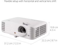 ViewSonic PX701-4K 4K UHD 3200 Lumens 240Hz 4.2ms Home Theater Projector with HDR, Auto Keystone, Dual HDMI, Sports and Netflix Streaming with Dongle on up to 300″ Screen