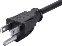 Monoprice Grounded AC Power Cord – 10 Amp, 125 Volt (NEMA 5-15P to IEC-320-C5), 18AWG, 3 Feet, Black