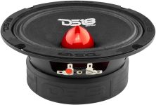 DS18 PRO-GM6.4B Midrange Loudspeaker 6.5″ Red Aluminum Bullet, 480W Max, 4 Ohms,1.5″ Kapton VC Premium Quality Audio Door Speakers for Car or Truck Stereo Sound System (1 Speaker)